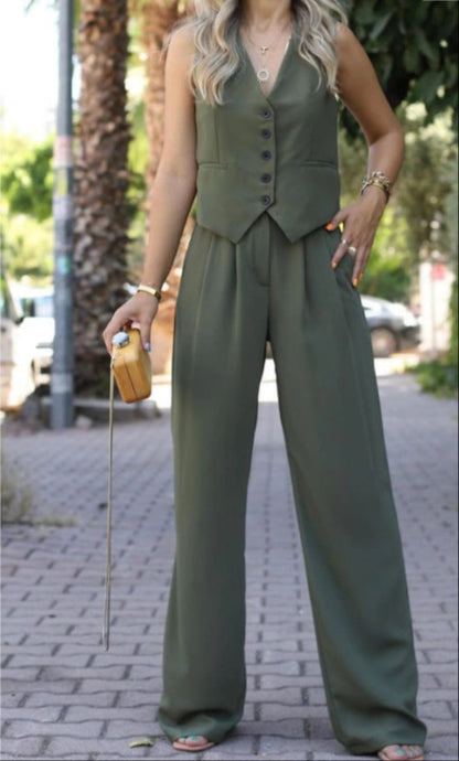 Stylish Women's Vest Jacket Set