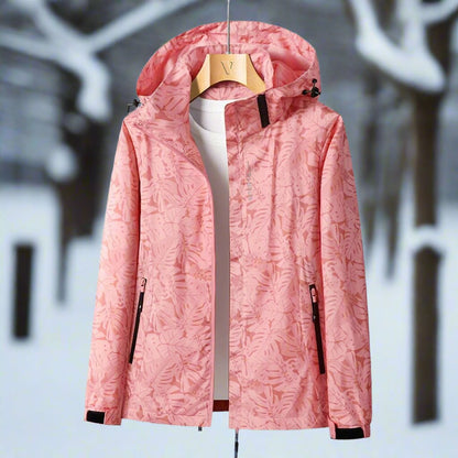 Waterproof Hooded Women's Jacket with Zip Front - EasyApparels