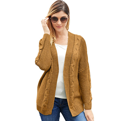 Cozy Oversized Open Front Cable Knit Cardigan
