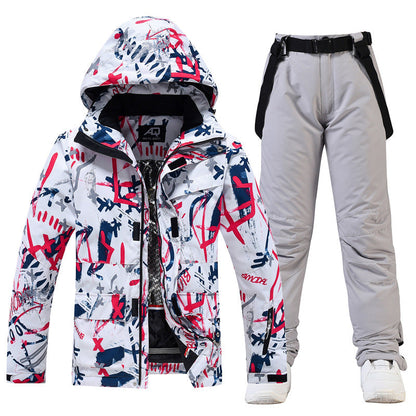 Waterproof Men's Ski Jacket and Pants Set
