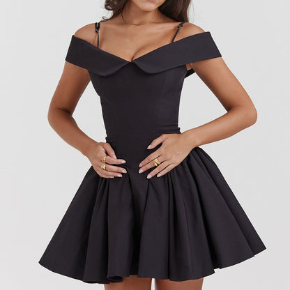 Women's Off The Shoulder A-Line Fitted Dress
