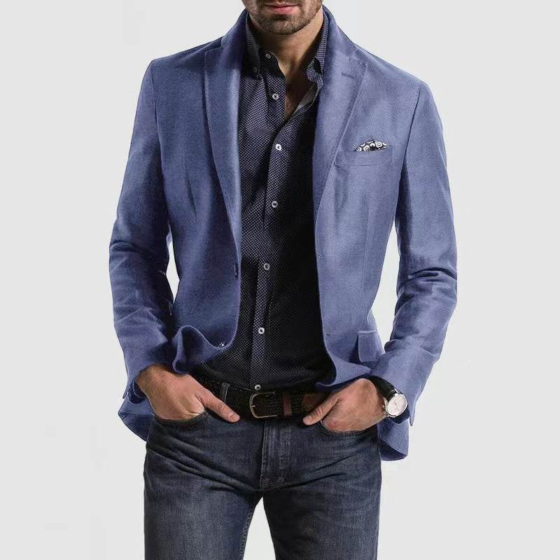 Slim Fit Men's Wool Blazer Classic Style