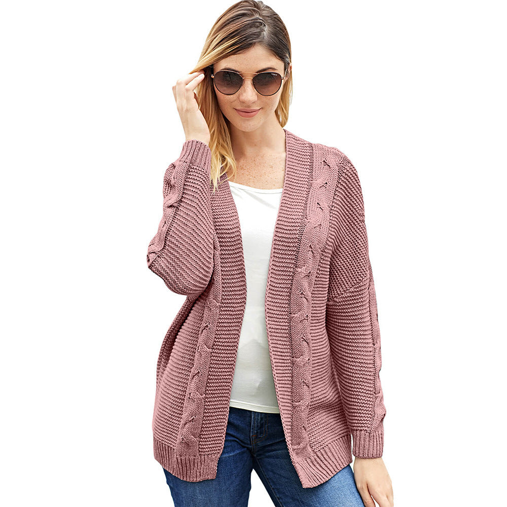 Cozy Oversized Open Front Cable Knit Cardigan