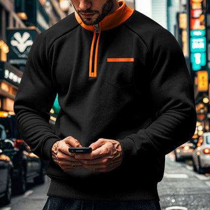 Classic Fit Mens Zipper Sweatshirt
