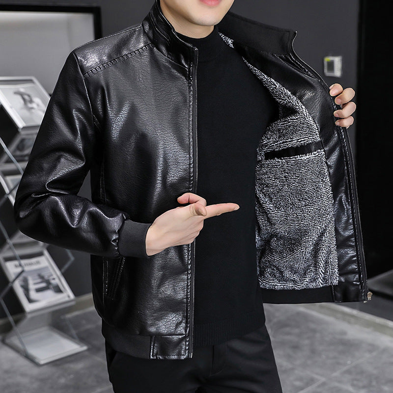 Men's Slim Fit Zip Jacket with Ribbed Hem - EasyApparels