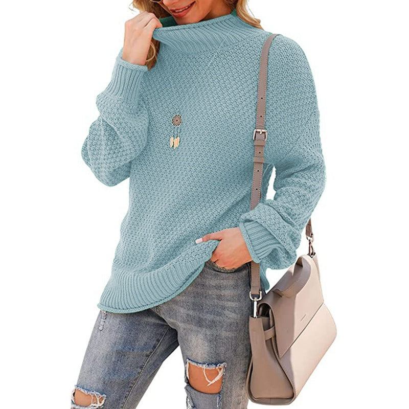 Soft Women's Knit Turtleneck Sweater Top