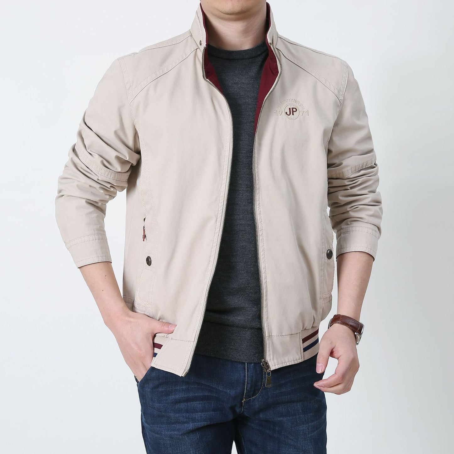 Men's Reversible Zip Jacket Standard Fit Breathable - EasyApparels