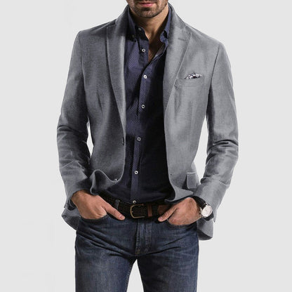 Slim Fit Men's Wool Blazer Classic Style