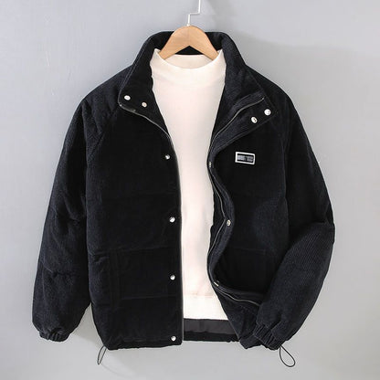 Warm Quilted Puffer Coat with Snap Buttons