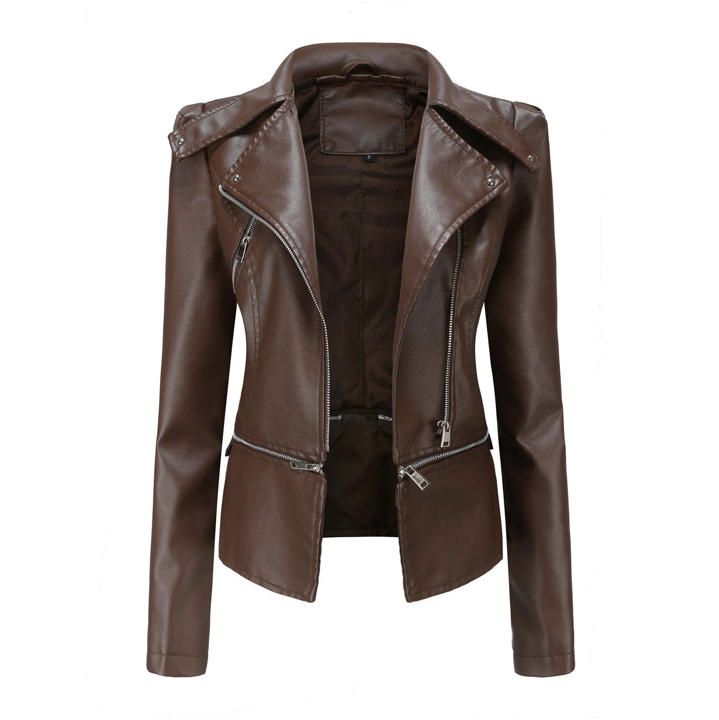 Classic Women's Leather Biker Jacket