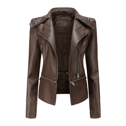 Classic Women's Leather Biker Jacket