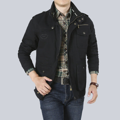 Casual Mens Jacket with Pockets and Ventilation