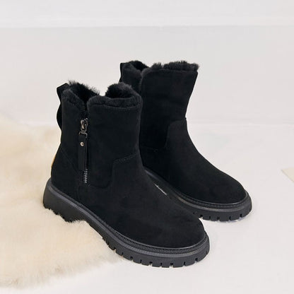 Soft Suede Slip On Ankle Boots For Women