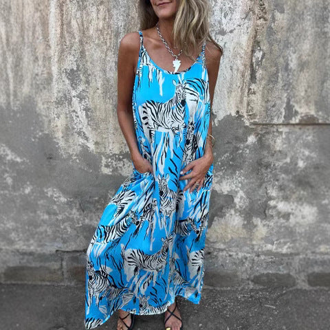 Comfortable Flowy Maxi Dress with Pockets