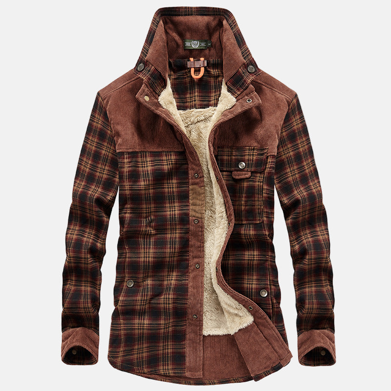Rustic Plaid Flannel Shirt - Vossary