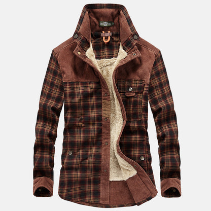 Rustic Plaid Flannel Shirt - Vossary
