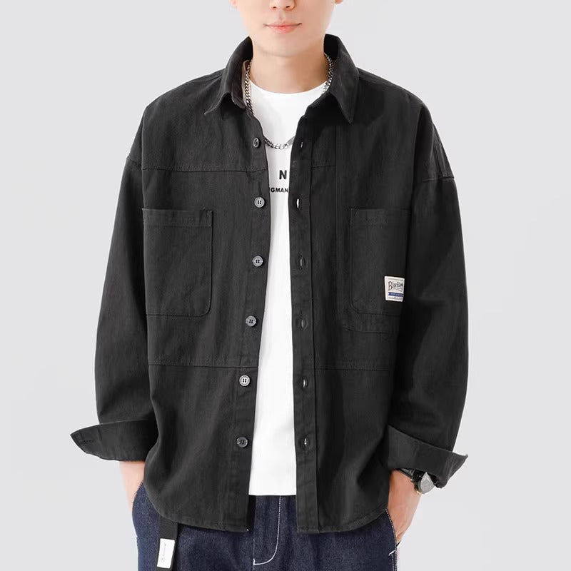 Casual Mens Jacket with Pockets and Buttons