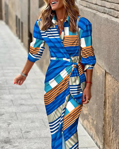 Chic V-Neck Sundress with Sleeves