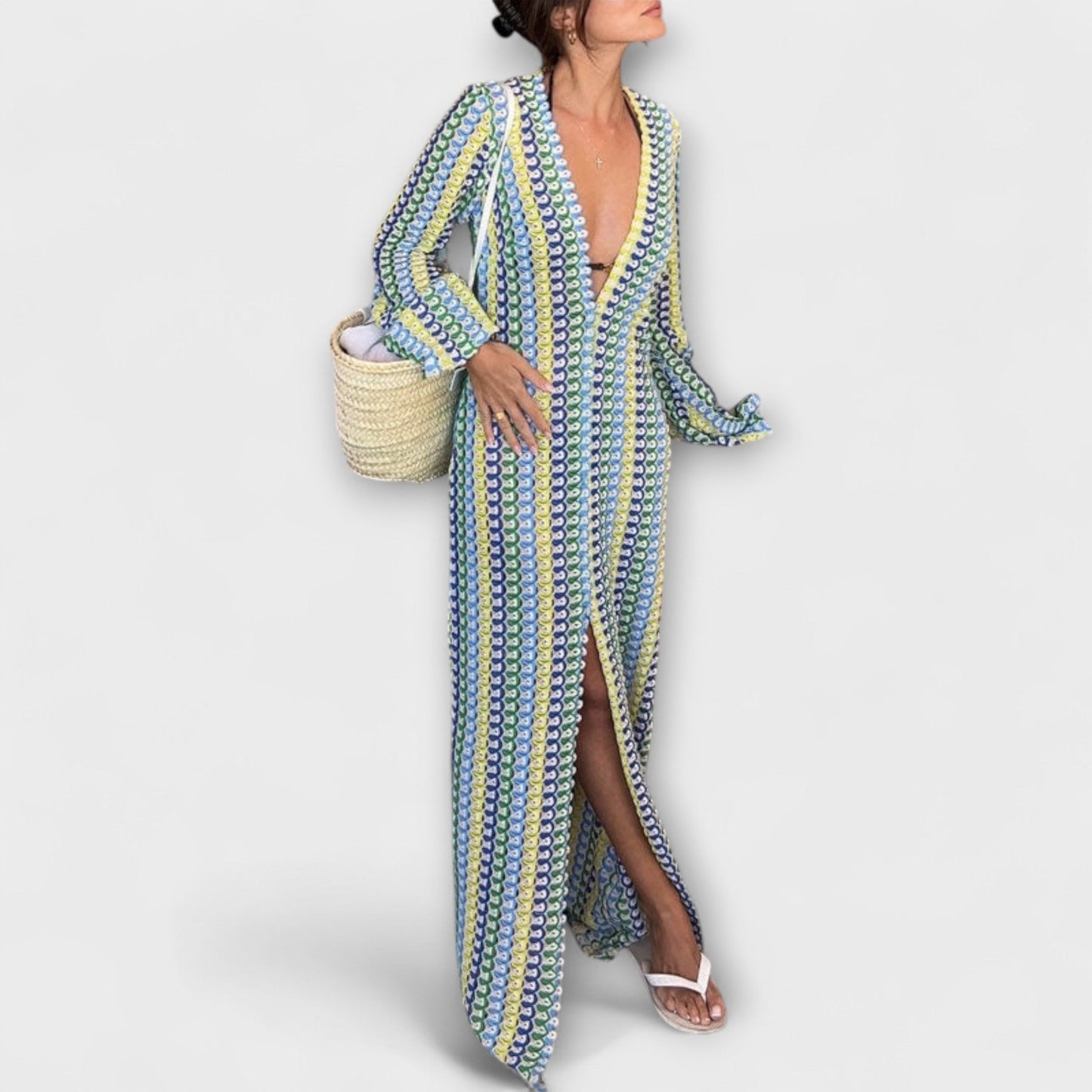 Comfy V-Neck Summer Maxi Dress