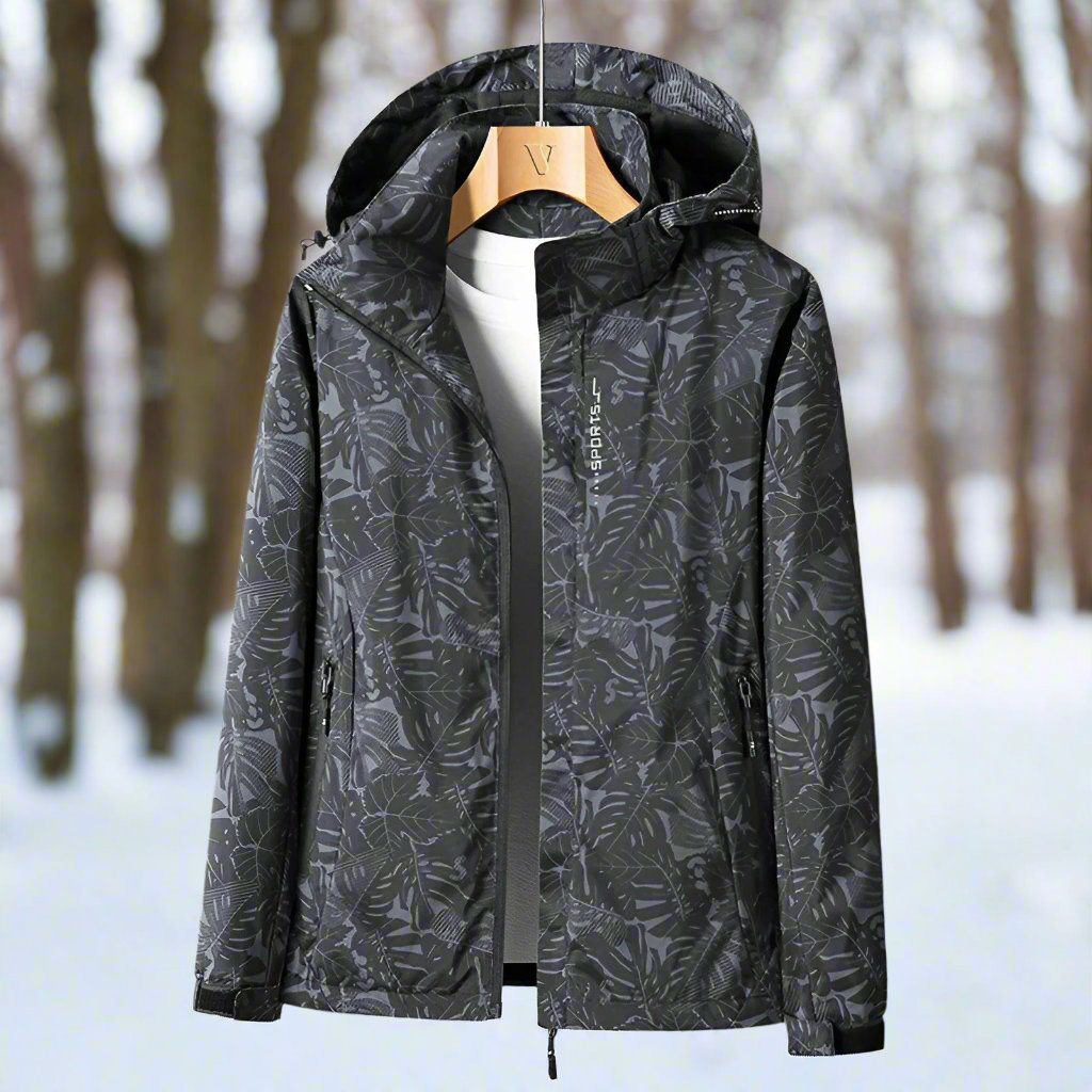 Waterproof Hooded Women's Jacket with Zip Front