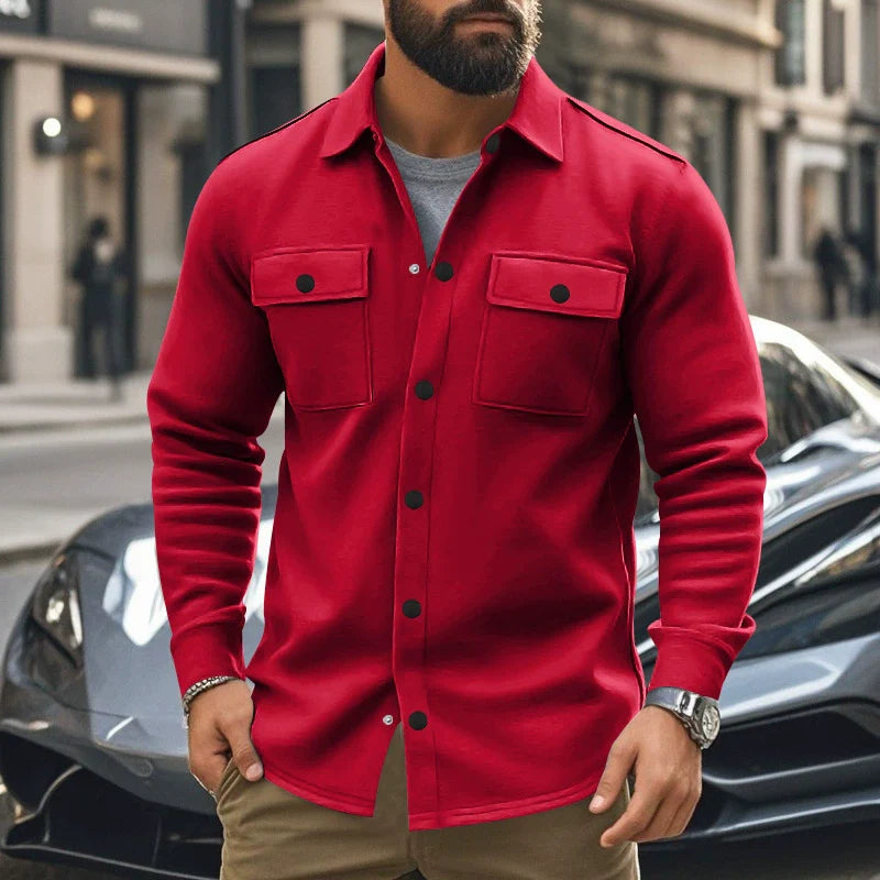 Classic Fit Mens Button Front Jacket - EasyApparels