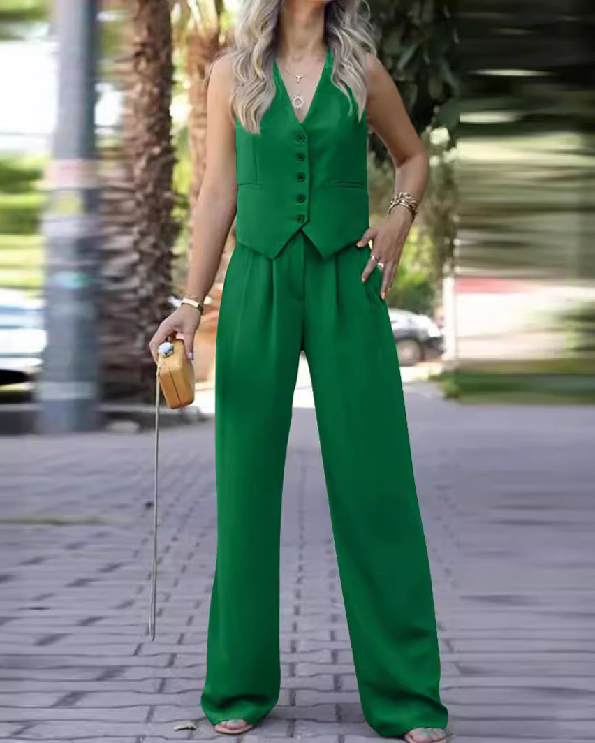 Stylish Women's Vest Jacket Set