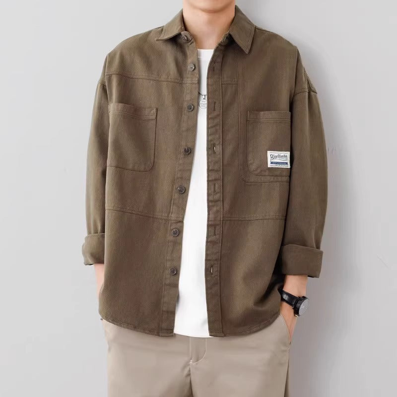 Casual Mens Jacket with Pockets and Buttons