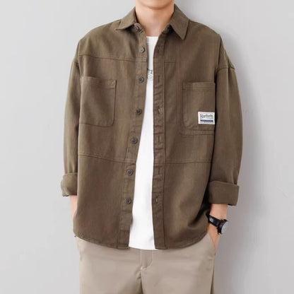 Casual Mens Jacket with Pockets and Buttons