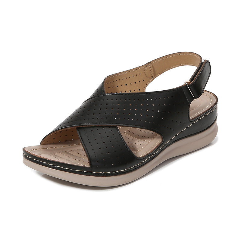 Comfortable Women's Cross Strap Sandals - EasyApparels