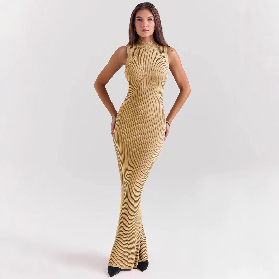 Fitted Women's Turtleneck Mini Dress - EasyApparels