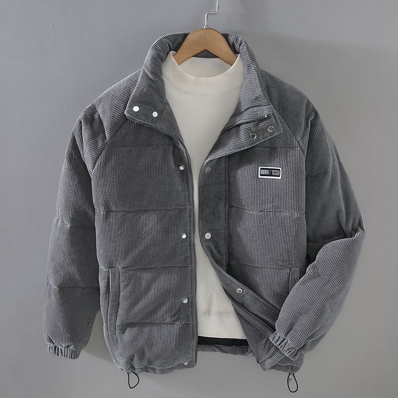 Warm Quilted Puffer Coat with Snap Buttons