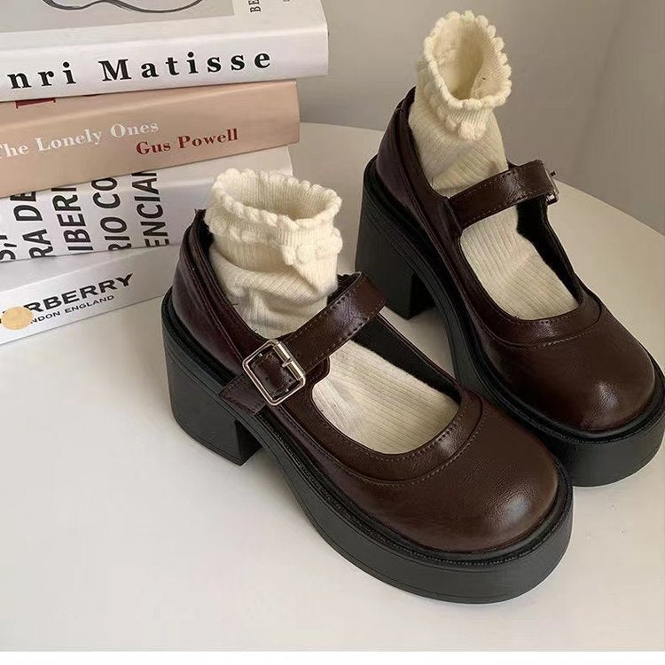 Comfortable High Heel Mary Jane Shoes for Women