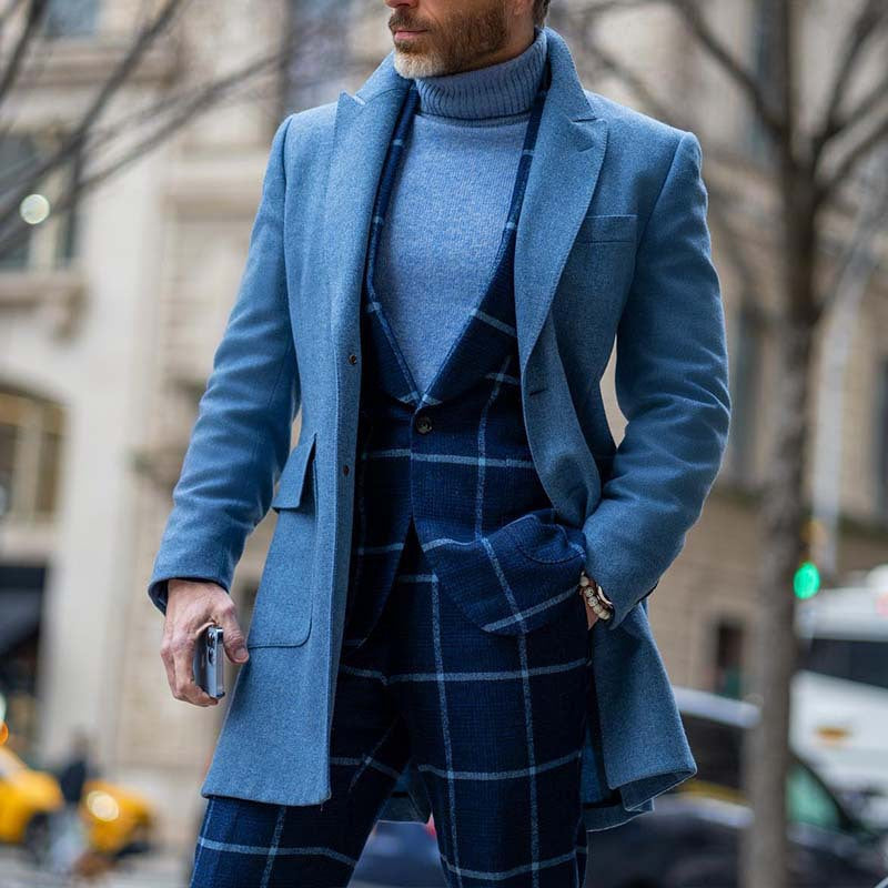 Slim Fit Men's Wool Overcoat - EasyApparels