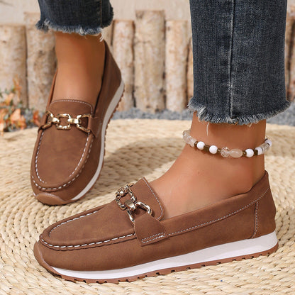 Ladies Comfort Loafers with Stylish Details - EasyApparels