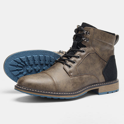 Brown Leather Lace Up Boot