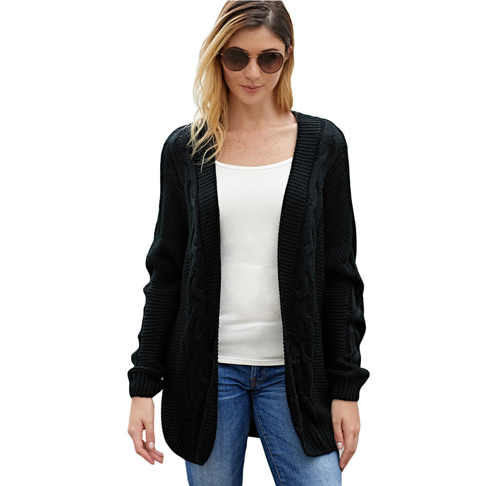 Cozy Oversized Open Front Cable Knit Cardigan