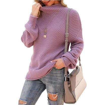 Soft Women's Knit Turtleneck Sweater Top