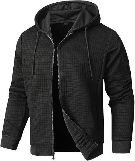 Warm Hooded Coat for Men with Zip Pockets - EasyApparels