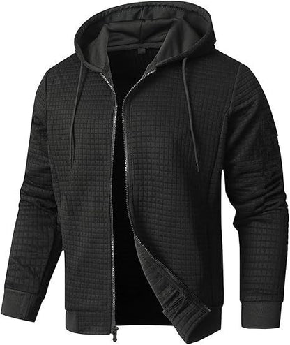 Warm Hooded Coat for Men with Zip Pockets - EasyApparels