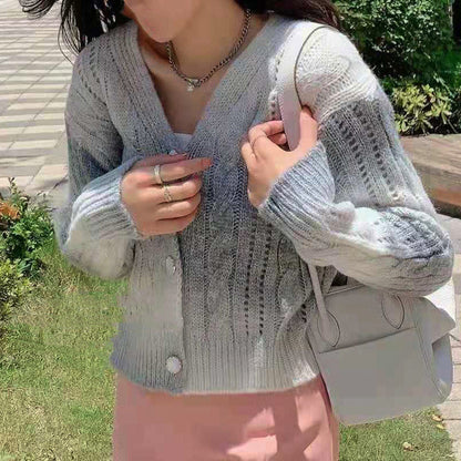 Cozy Oversized Cable Knit Women's Cardigan