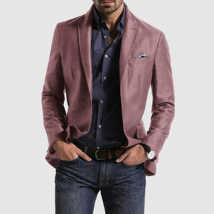 Slim Fit Men's Wool Blazer Classic Style