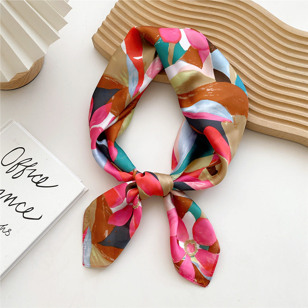 Soft Silk Patterned Women's Scarf