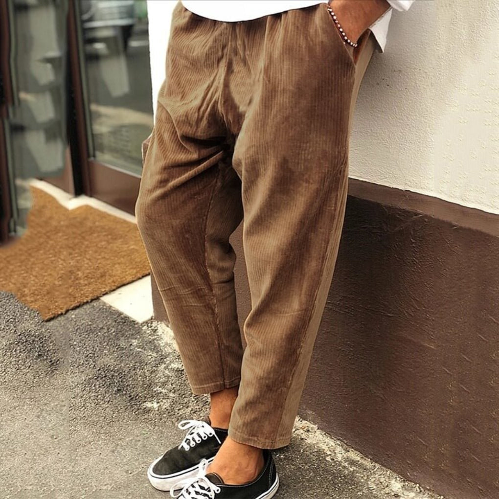 Comfortable Mens Casual Cord Pants - Vossary