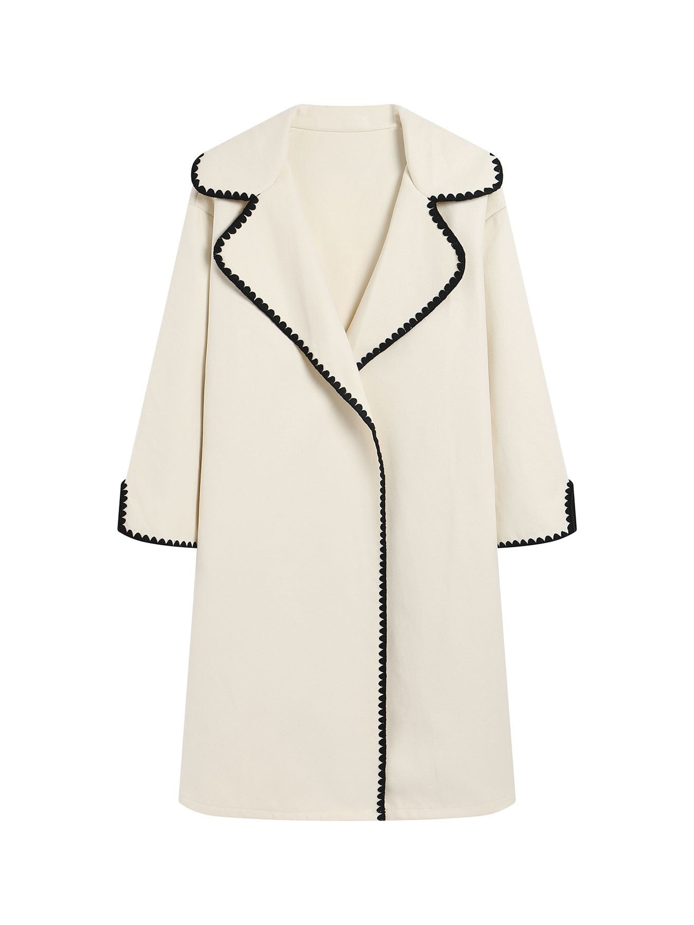 Relaxed Fit Women's Wool Open Front Jacket