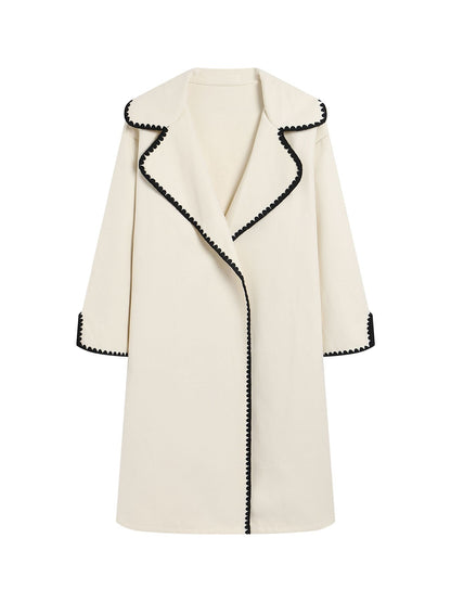 Relaxed Fit Women's Wool Open Front Jacket