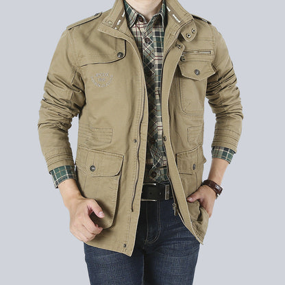Casual Mens Jacket with Pockets and Ventilation