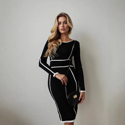 Fit and Flare Knit Dress for Women