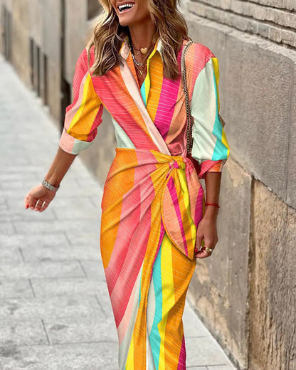 Chic V-Neck Sundress with Sleeves