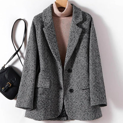 Casual Fit Patterned Jacket for Women - Vossary
