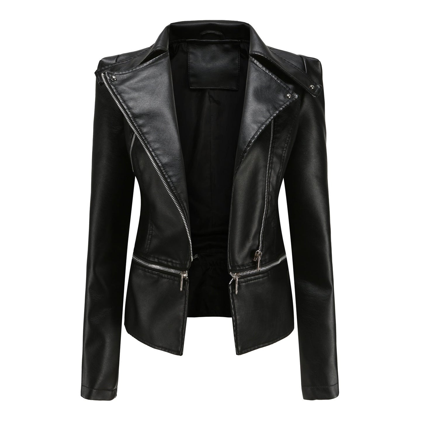 Classic Women's Leather Biker Jacket